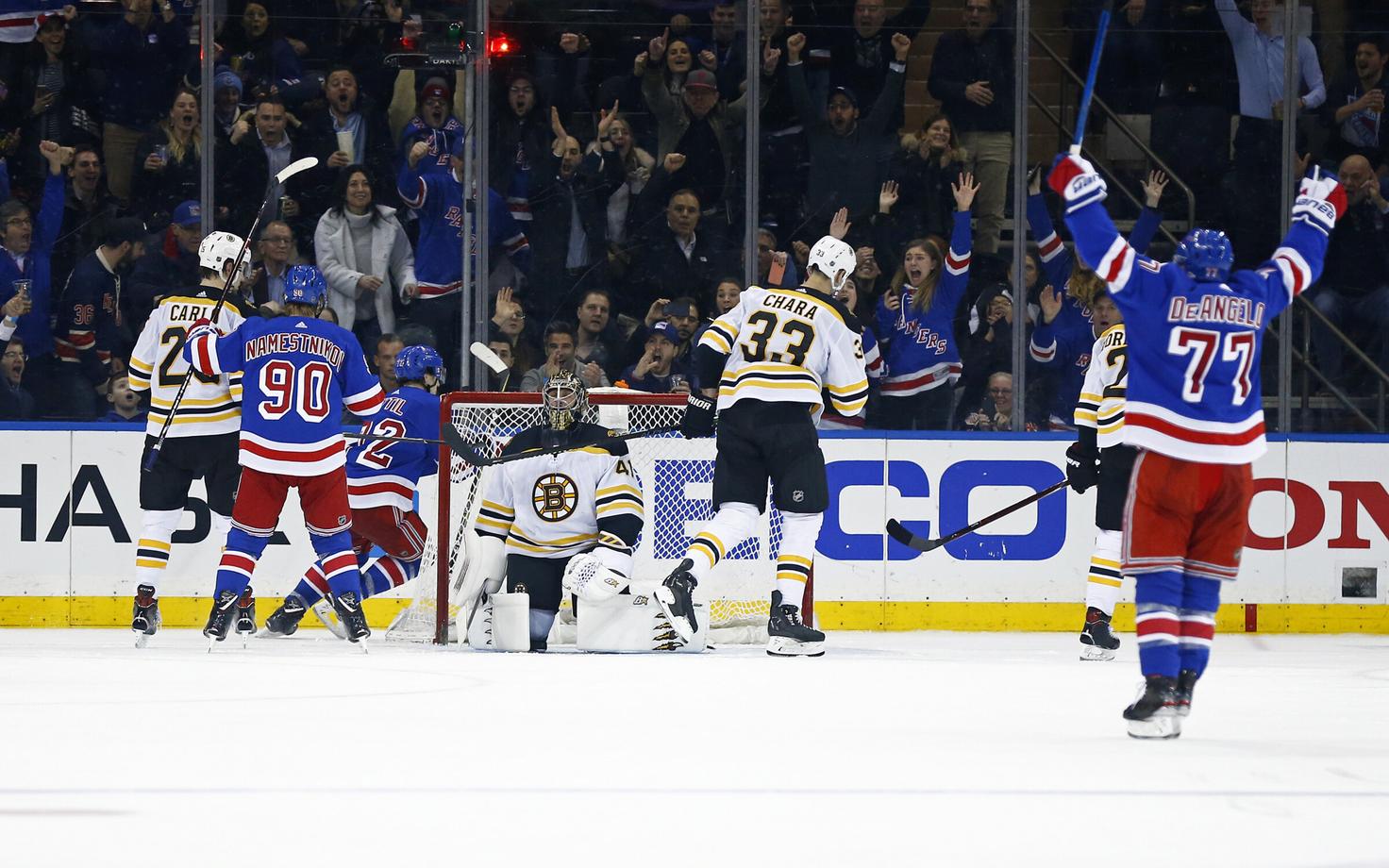 New York Rangers alistas Boston Bruinsi seitsmendast karistusviskest