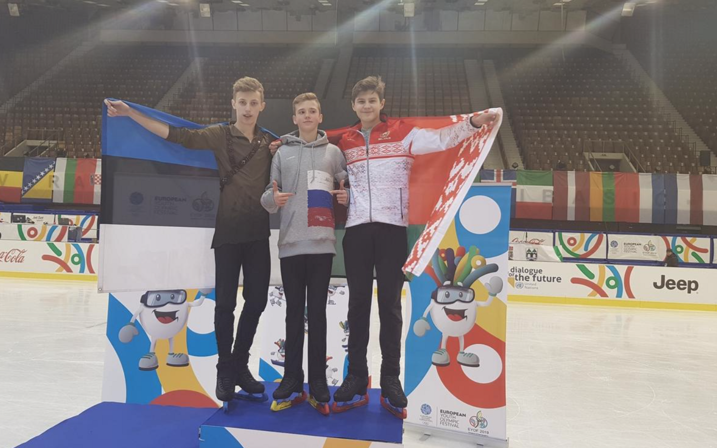 Mihhail Selevko (vasakul) võitis Eesti koondisele ainsa sportlasena medali