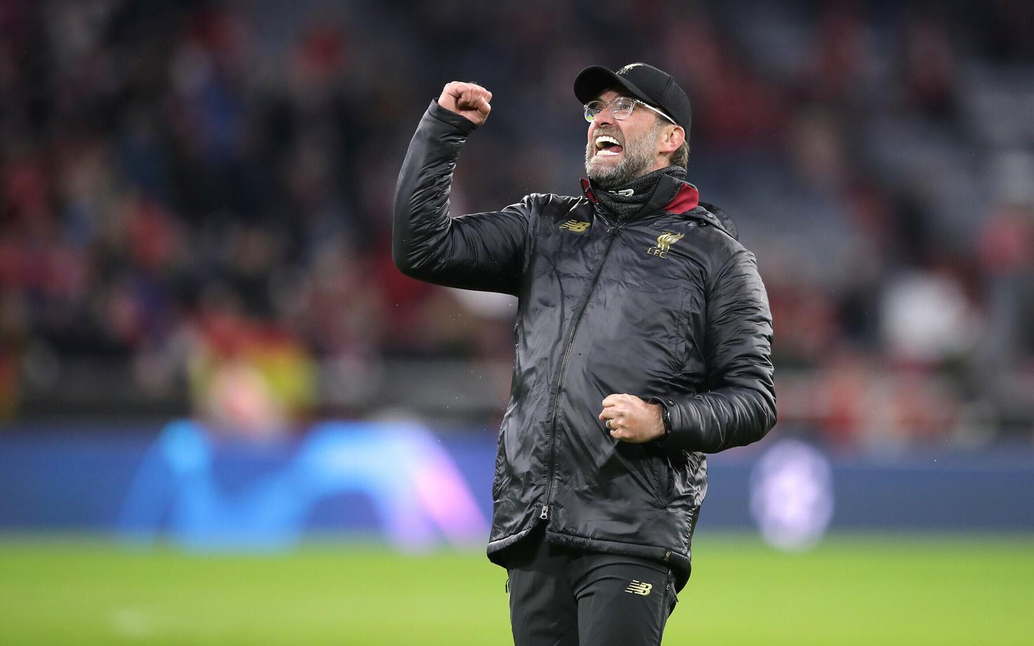 Jürgen Klopp tähistamas võitu Bayerni üle