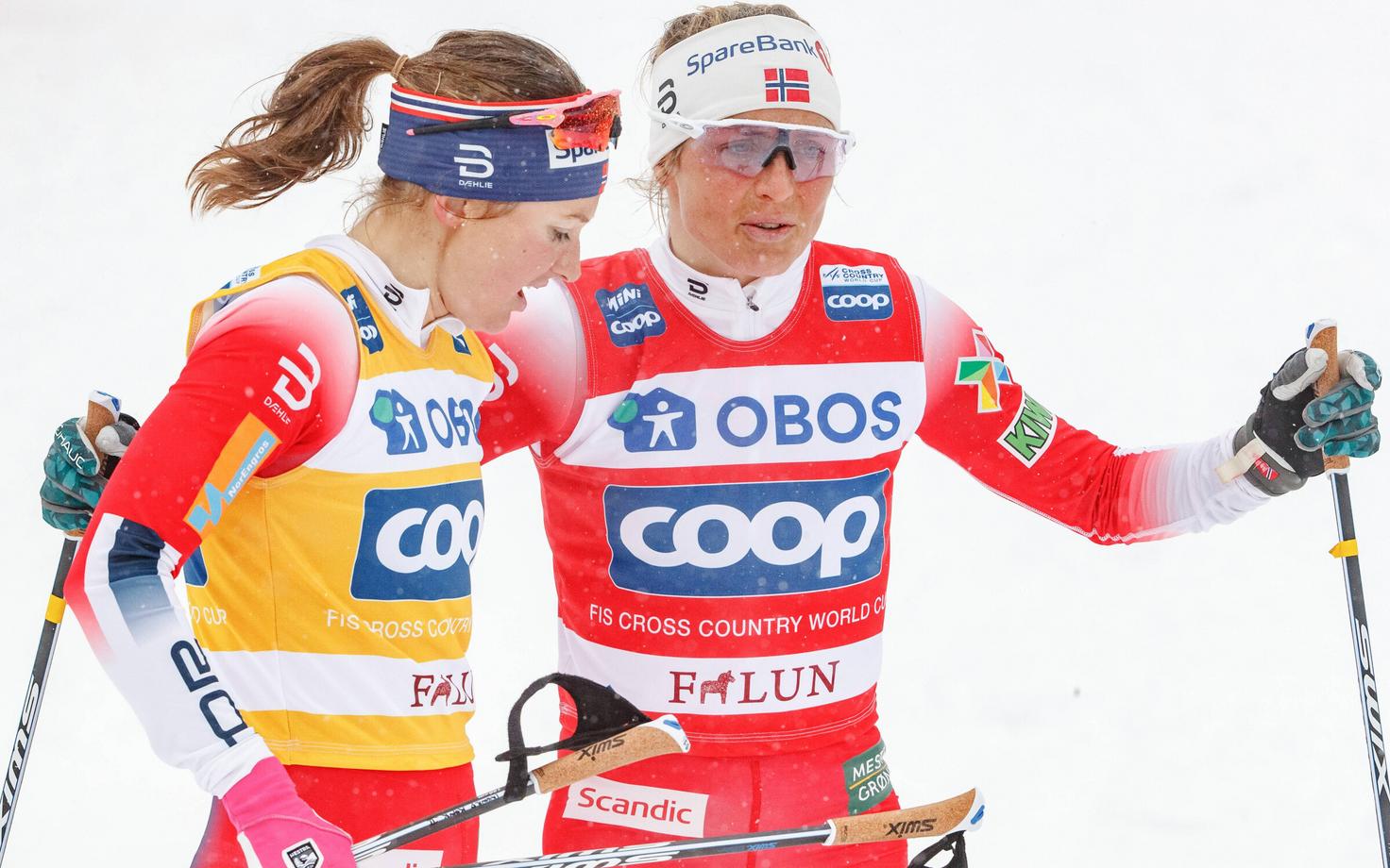 Ingvild Flugstad Östberg ja Therese Johaug