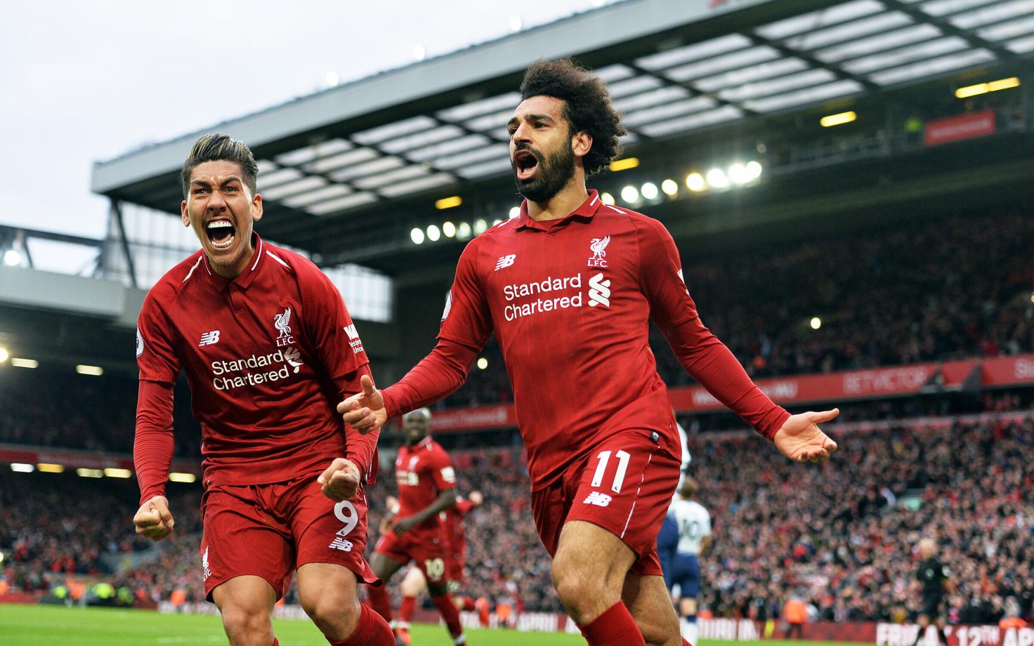 Roberto Firmino ja Mohamed Salah
