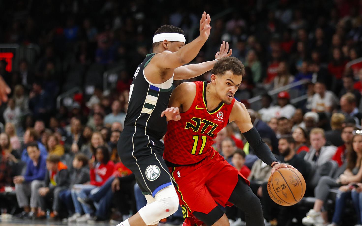 Trae Young mängus Milwaukee Bucksi vastu