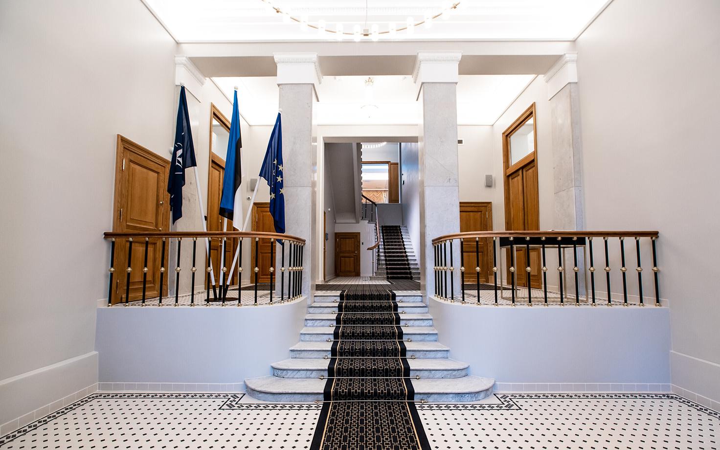 Renoveeritud Eesti saatkonnahoone Moskvas.