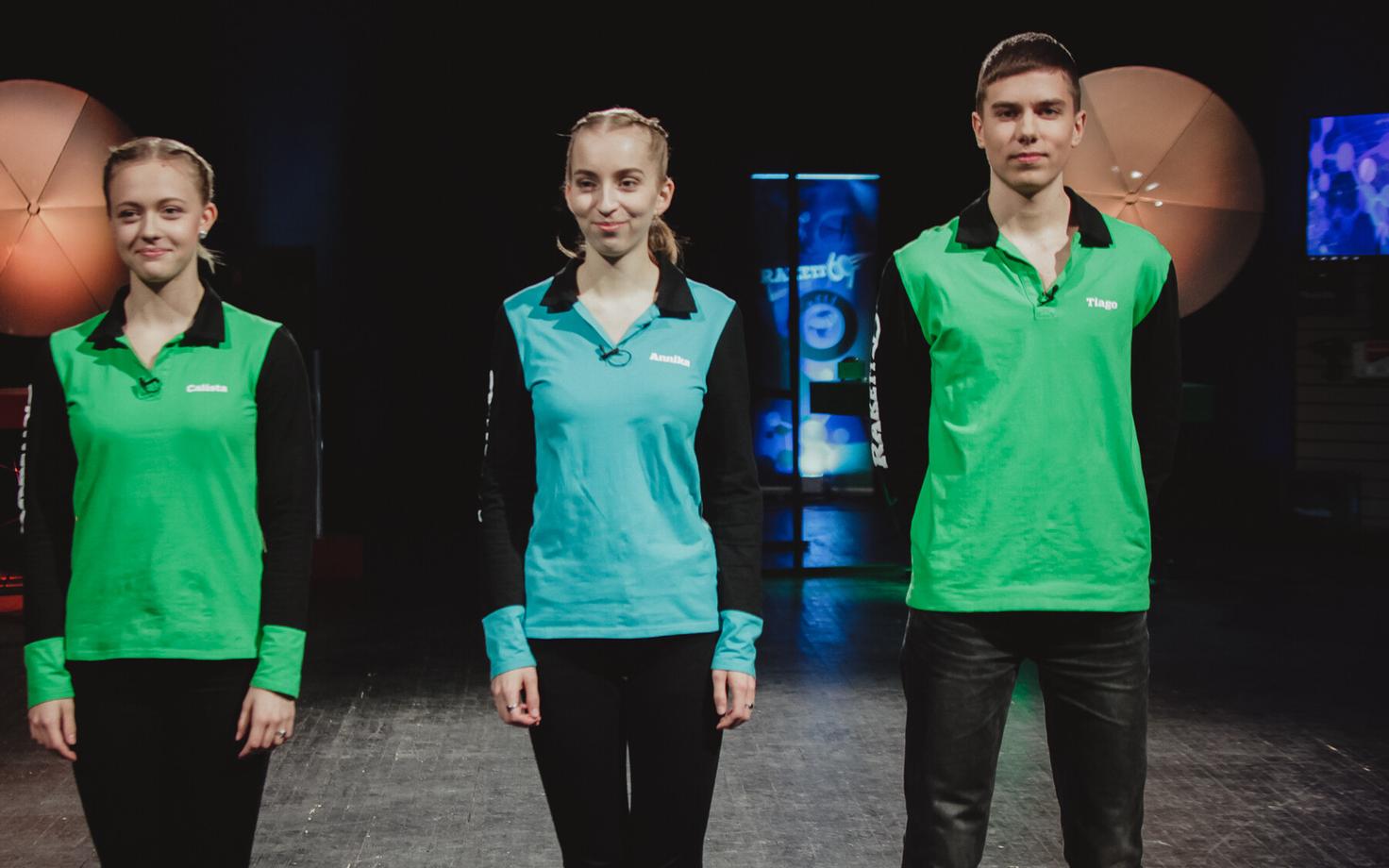 Calista, Annika ja Tiago võistlevad