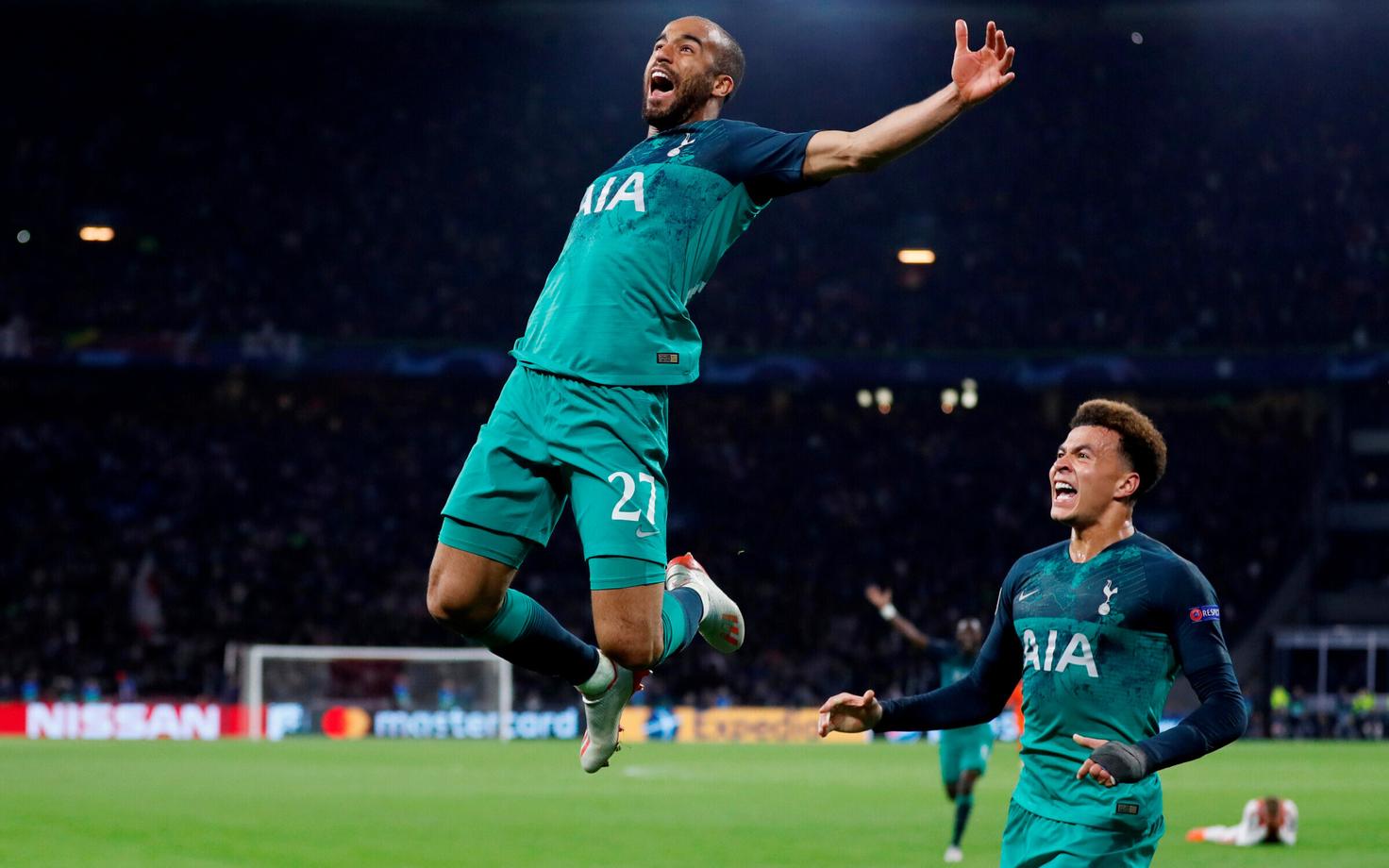 Kübaratrikiga hakkama saanud Lucas Moura lõi Tottenhamile Ajaxi vastu võidu toonud värava viiendal lisaminutil