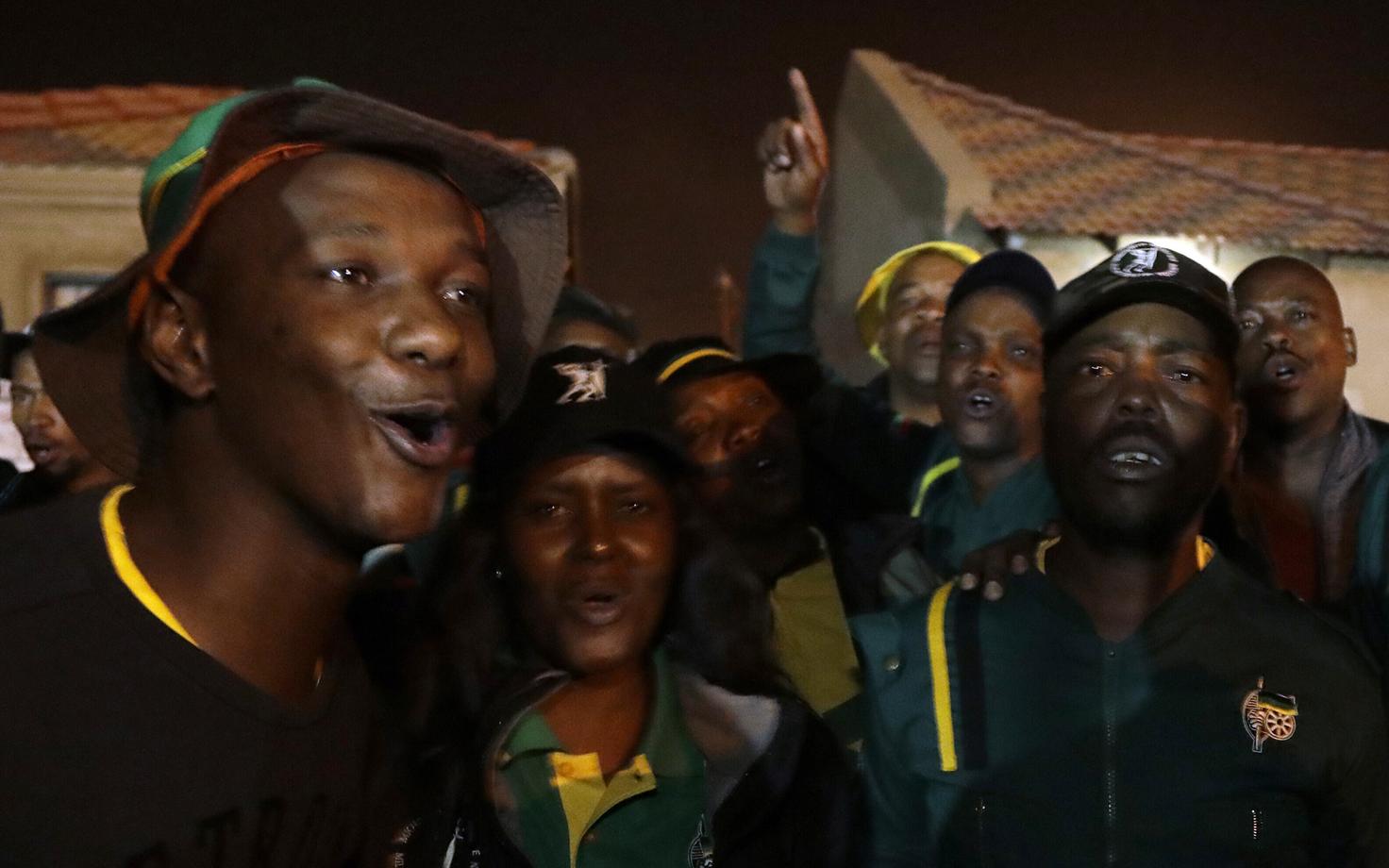 Aafrika Rahvuskongressi (ANC) poolehoidjad.