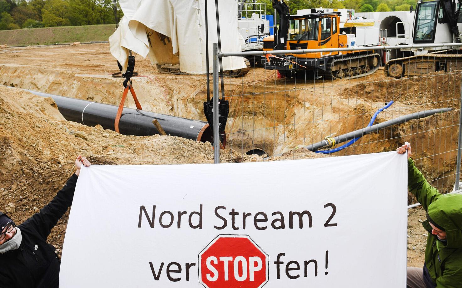 Saksa looduskaitsjad Nord Stream 2 ehitustöid tõkestamas.