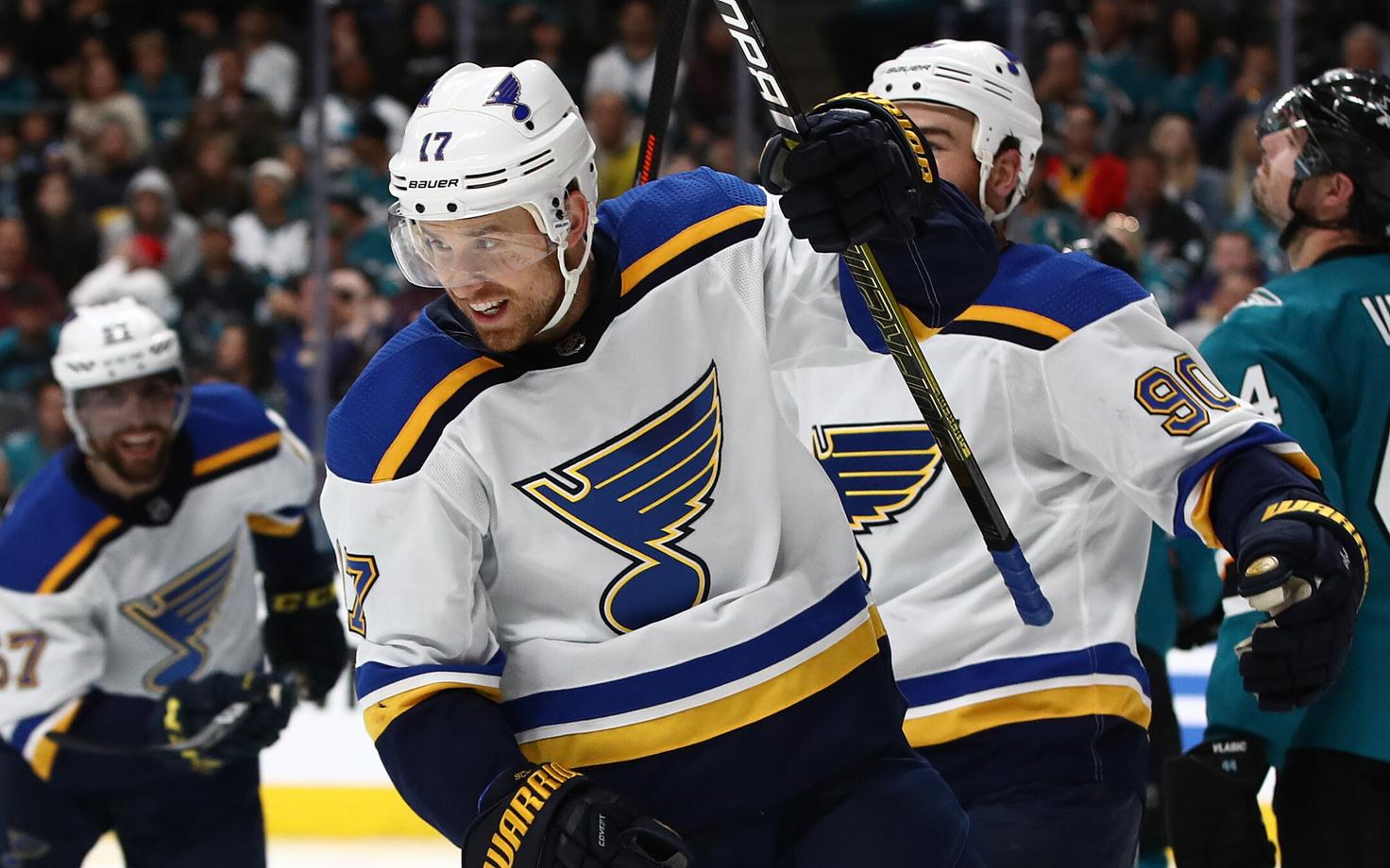Jaden Schwartz tegi Bluesi võidumängus kübaratriki.