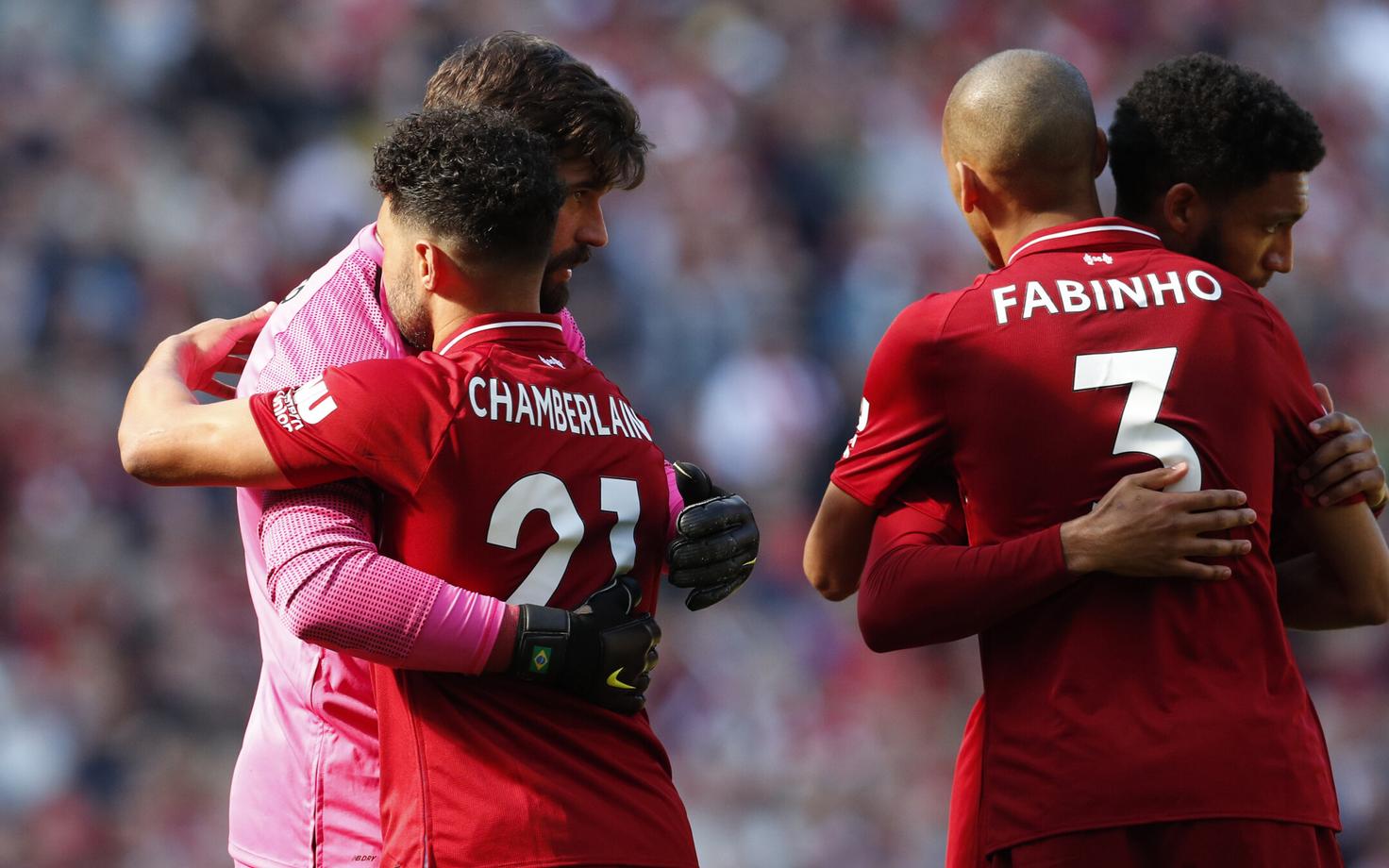 Liverpooli mängijad Anfieldil