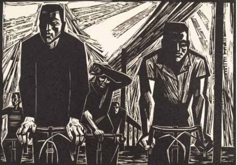 Herald Eelma. Teel. 1962. Linoollõige. Eesti Kunstimuuseum