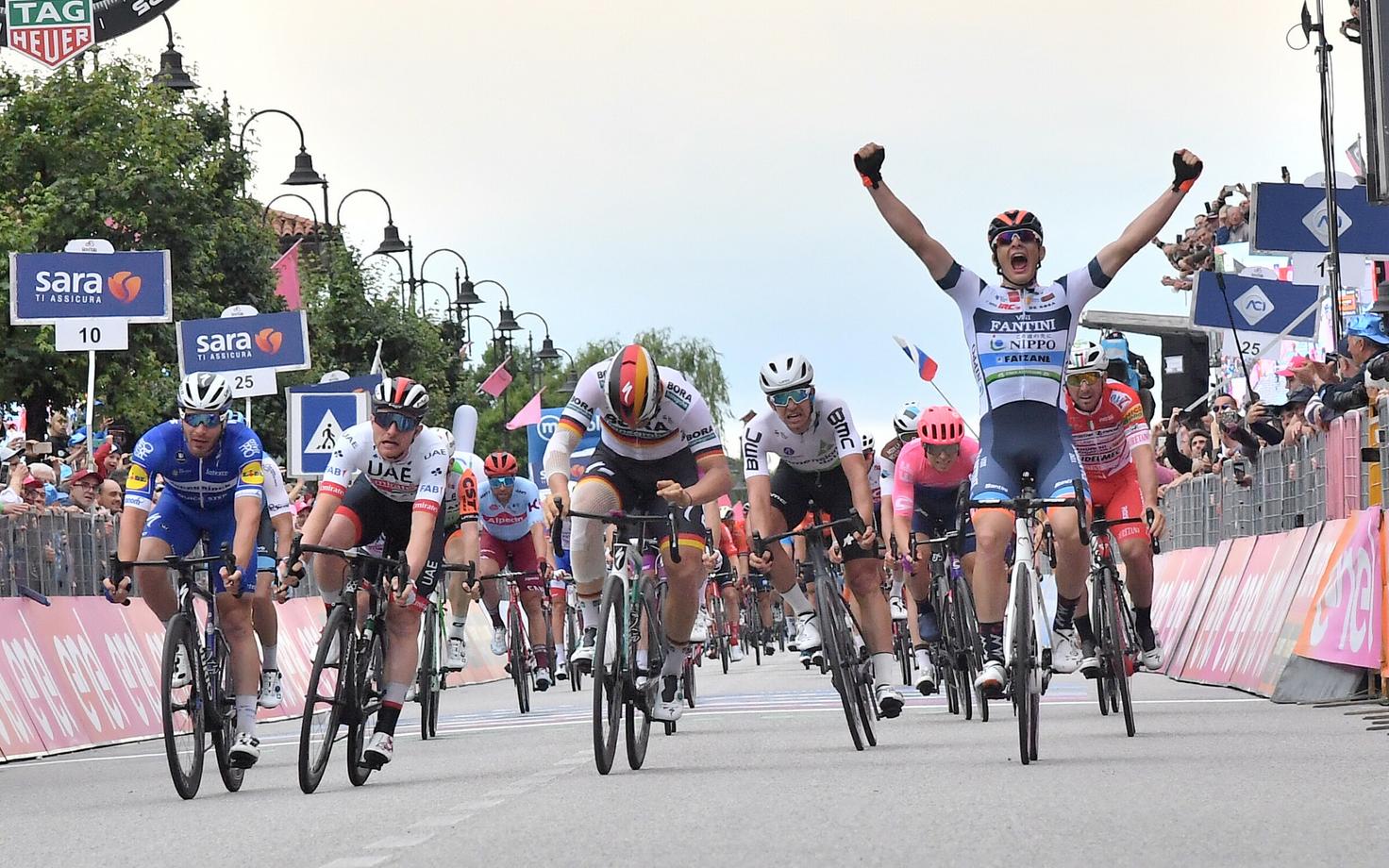 Damiano Cima võitmas Itaalia velotuuri 18. etappi