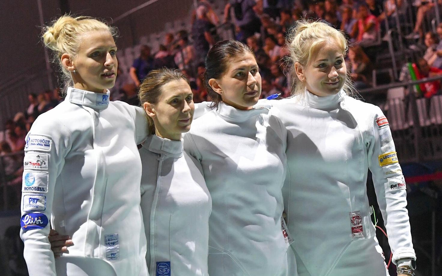 Eesti epeenaiskond EM-il: (vasakult) Katrina Lehis, Irina Embrich, Julia Beljajeva ja Kristina Kuusk.