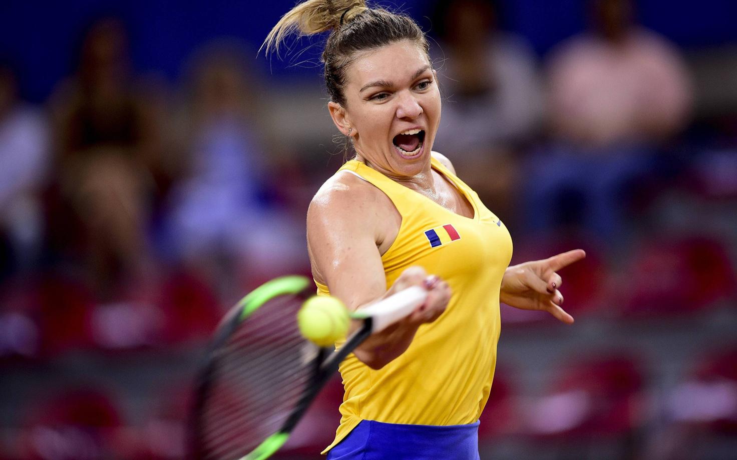 Simona Halep Fed Cupil Rumeeniat esindamas