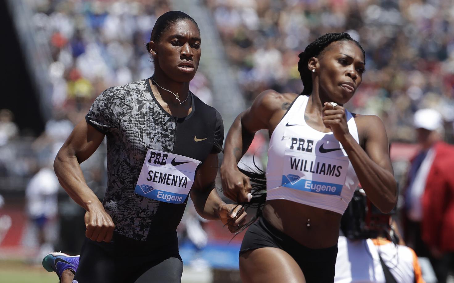 Caster Semenya (vasakul)