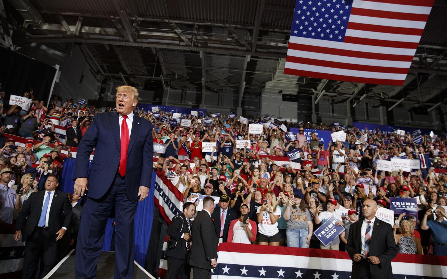 Donald Trump kampaaniaüritusel Greenville'is 17. juulil.