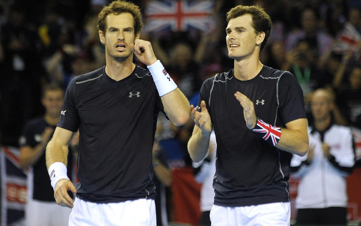 Andy Murray ja Jamie Murray 2016. aastal Davis Cupil