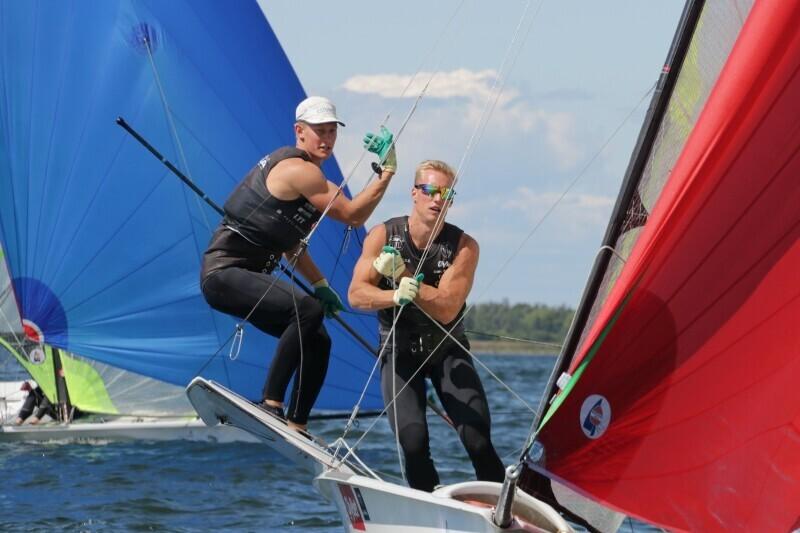 Juuso ja Henri Roihu 49er klassi Eesti meistrivõistluste sarja teisel etapil – Tallinn Race’il.