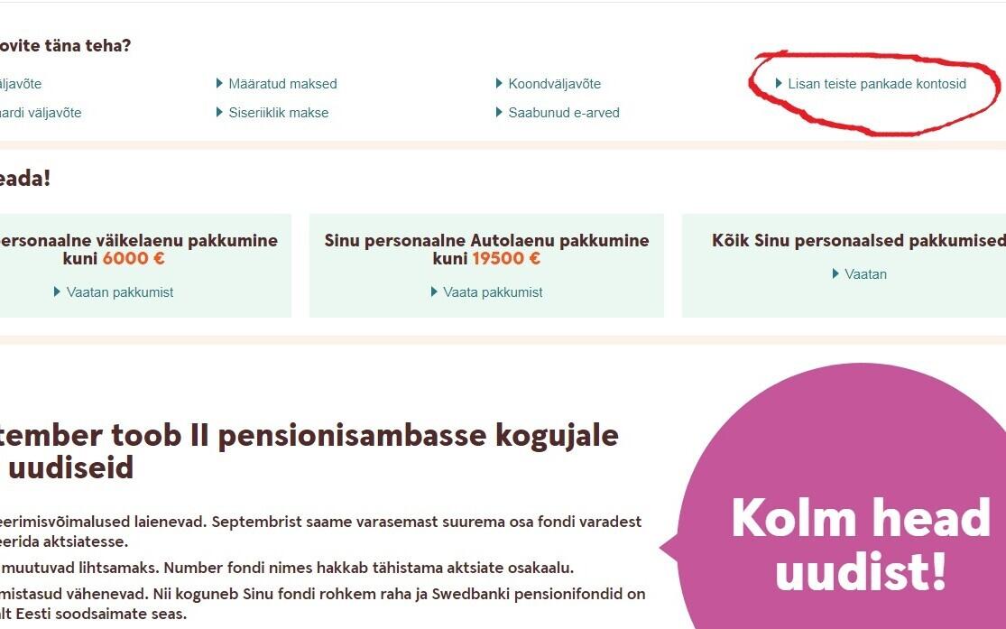 Swedbanki internetipangas saab oma SEB kontoinfoga juba tutvuda. Makseid algatada aga veel ei saa.