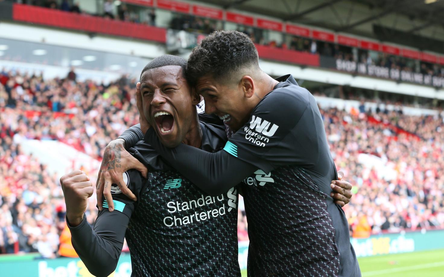 Georginio Wijnaldum tähistab oma väravat Roberto Firminoga