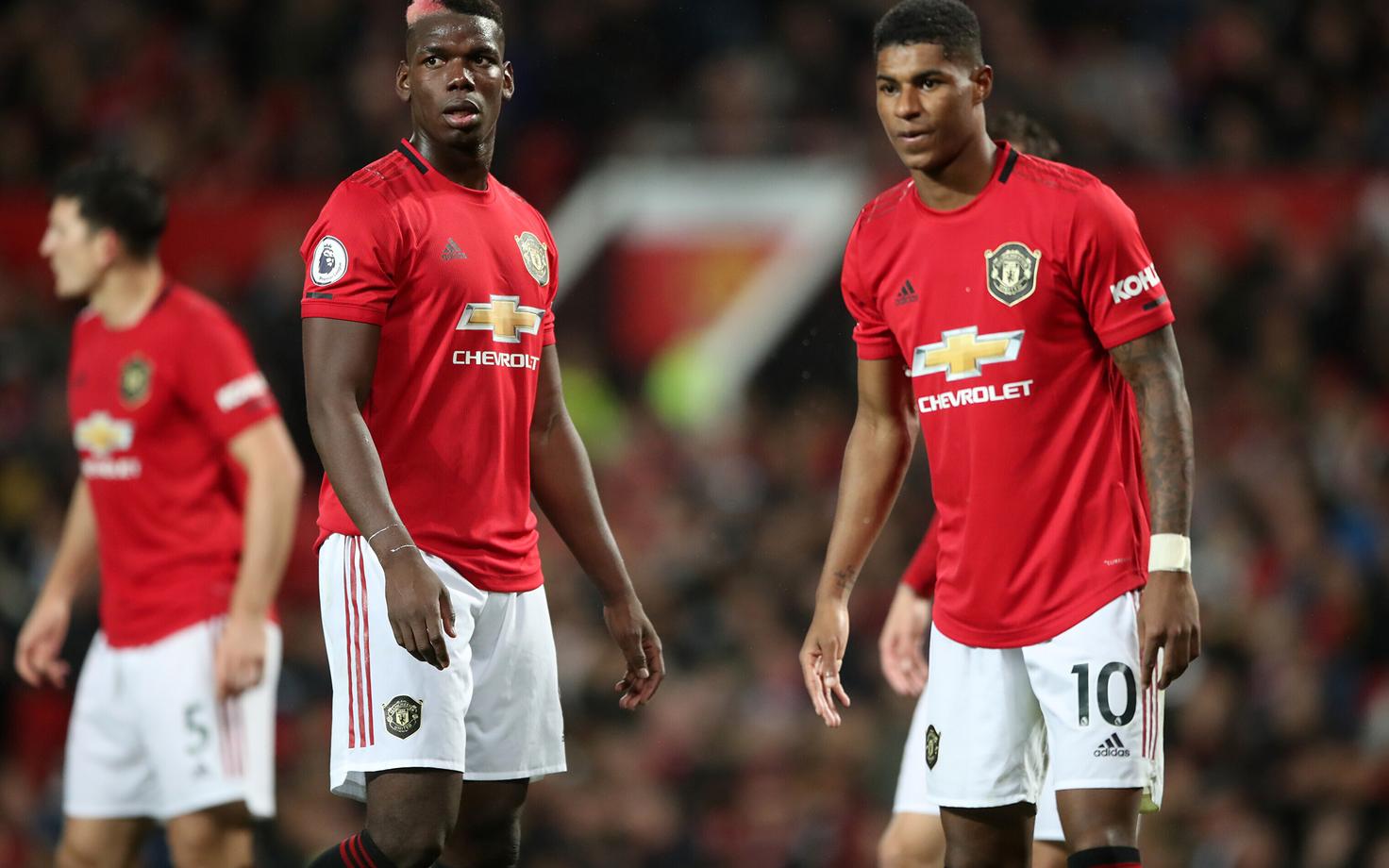 Manchester Unitedi mängijad Paul Pogba ja Marcus Rashford