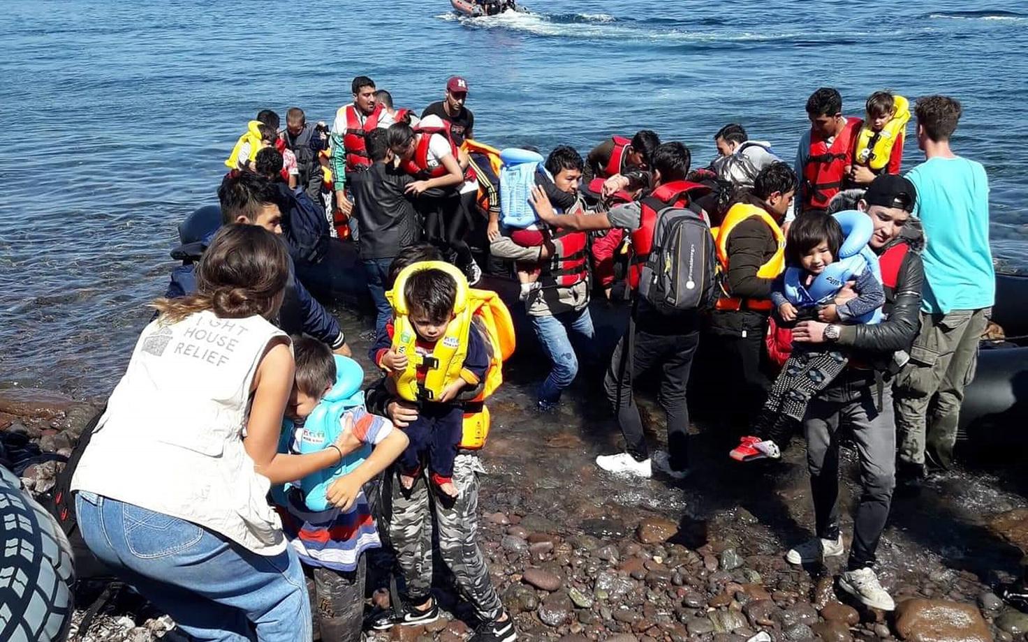 Afgaanidest migrandid oktoobri algul Kreeka rannikul.