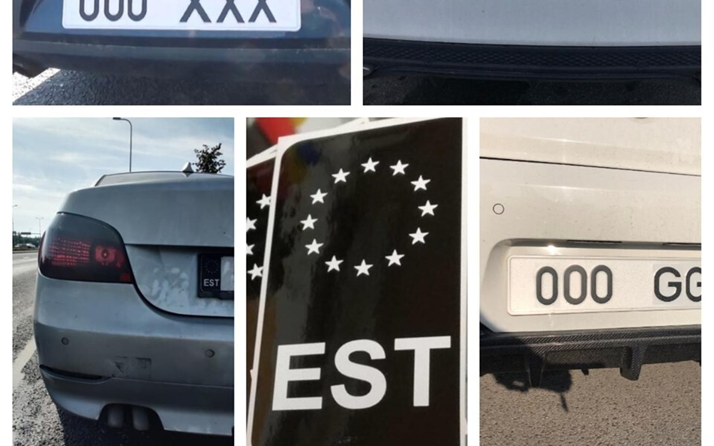 Seadusevastased registreerimismärgid.