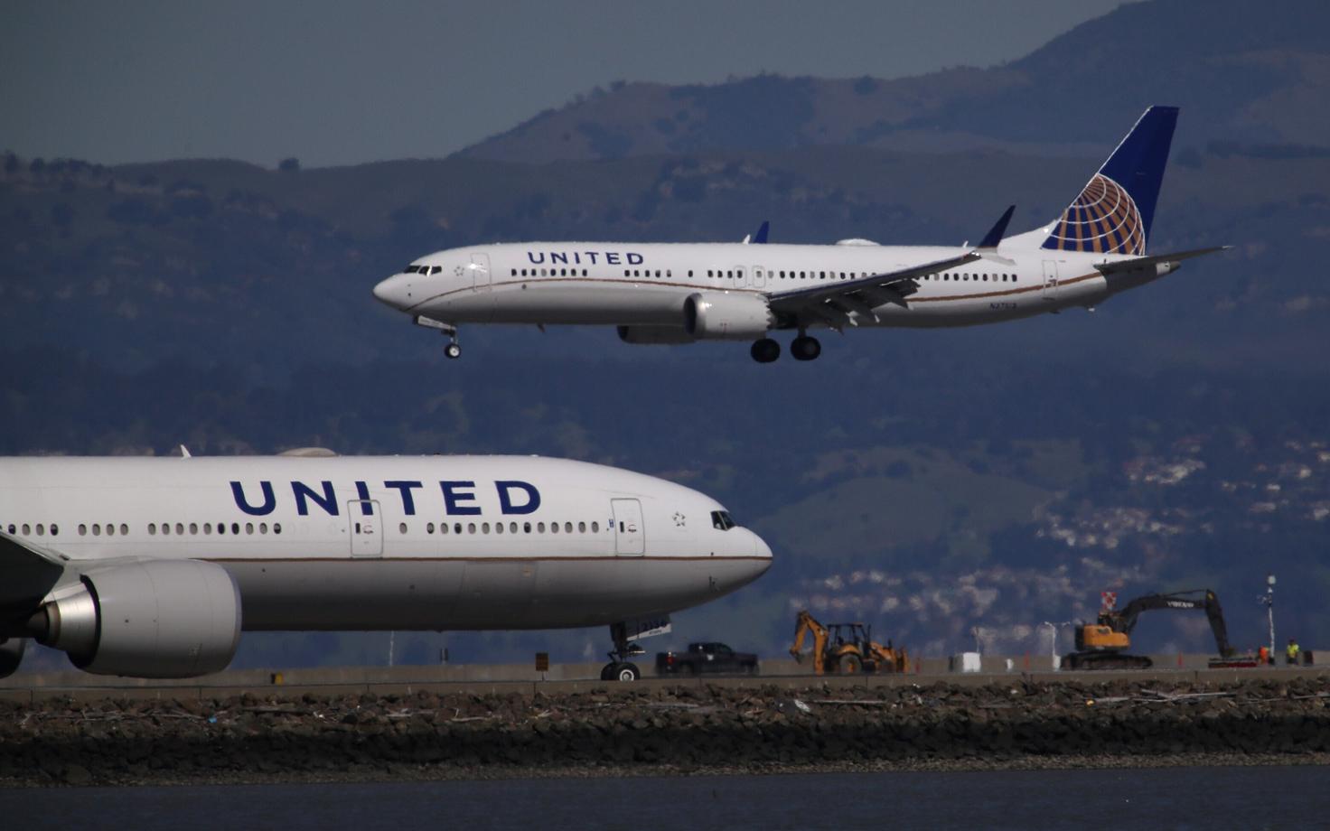United Airlines'i Boeing 737 Max.