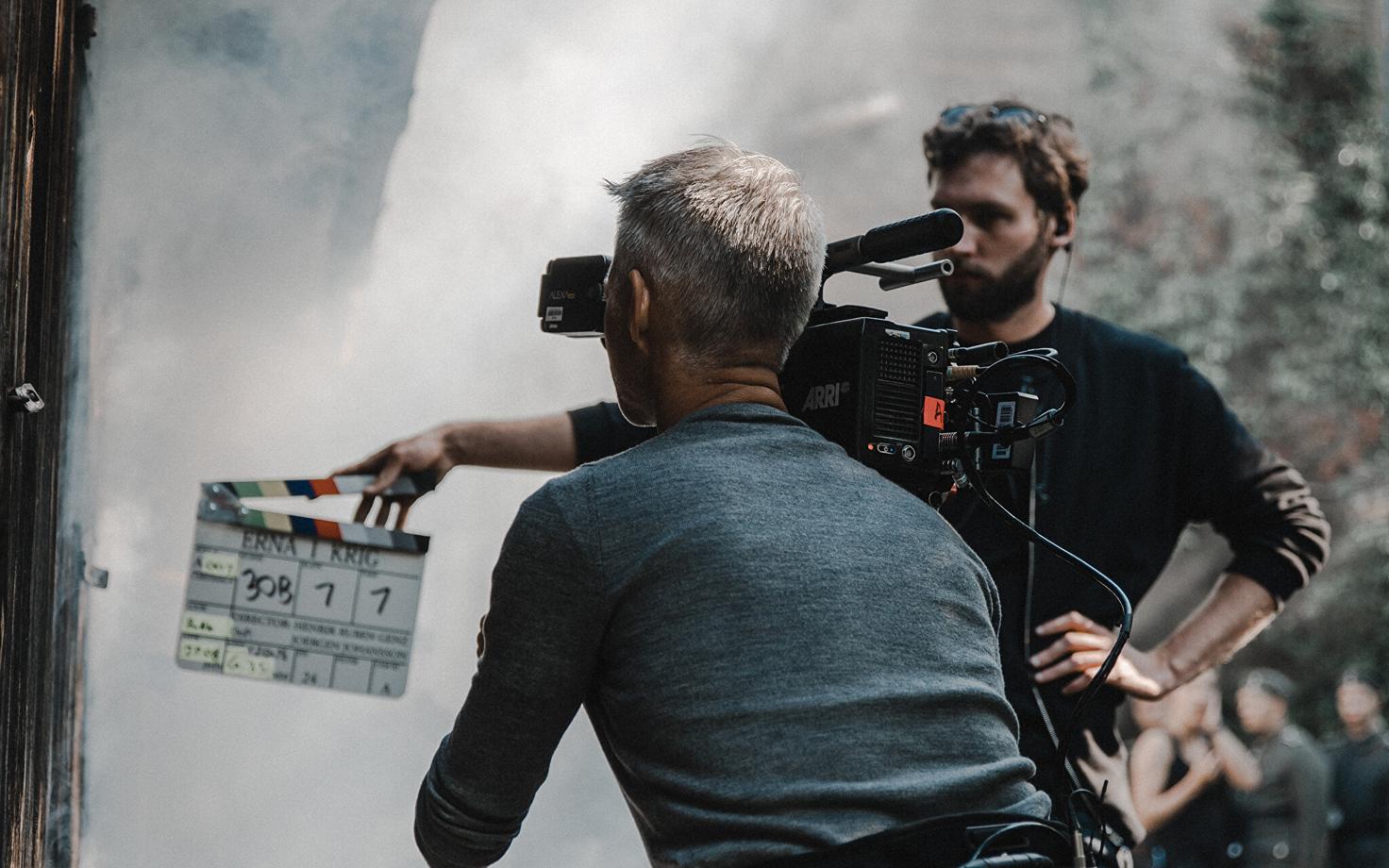 Foto filmi “Erna on sõjas” võtetelt.