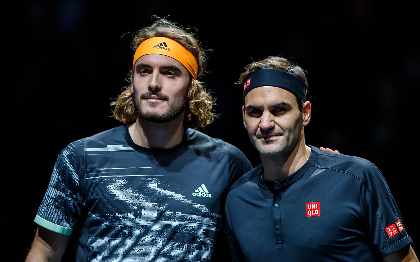 Stefanos Tsitsipas ja Roger Federer