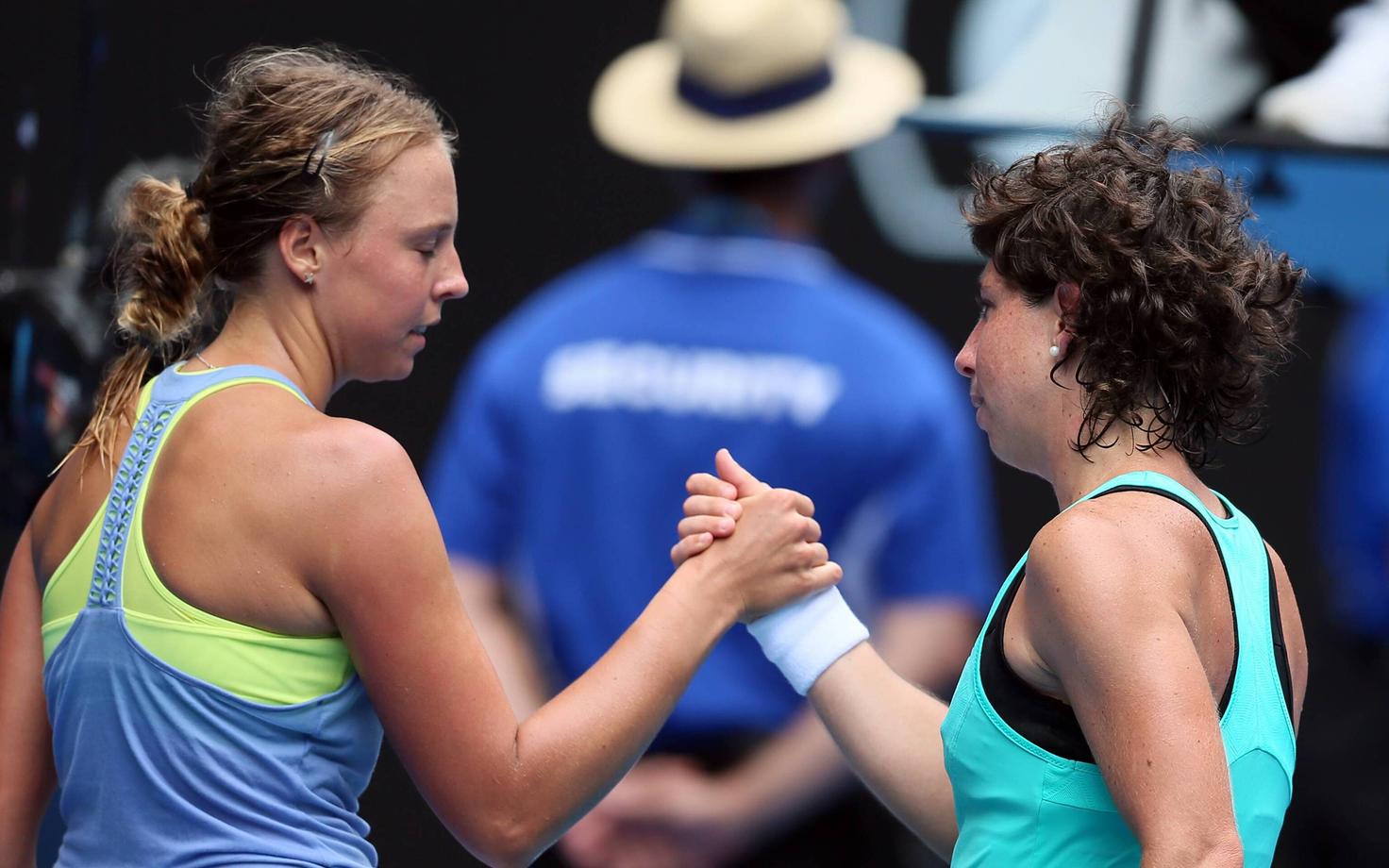 Anett Kontaveit ja Carla Suarez Navarro 2018. aasta Austraalia lahtistel