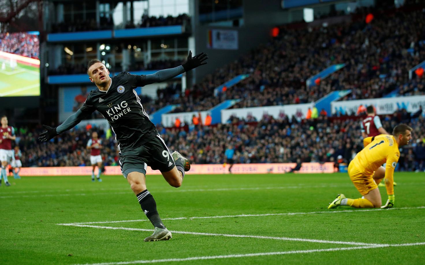Jamie Vardy väravat tähistamas