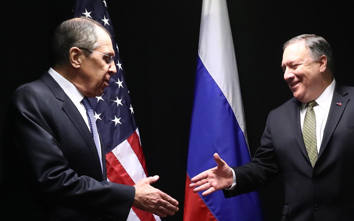 Välisministrid Sergei Lavrov ja Mike Pompeo Rovaniemis.