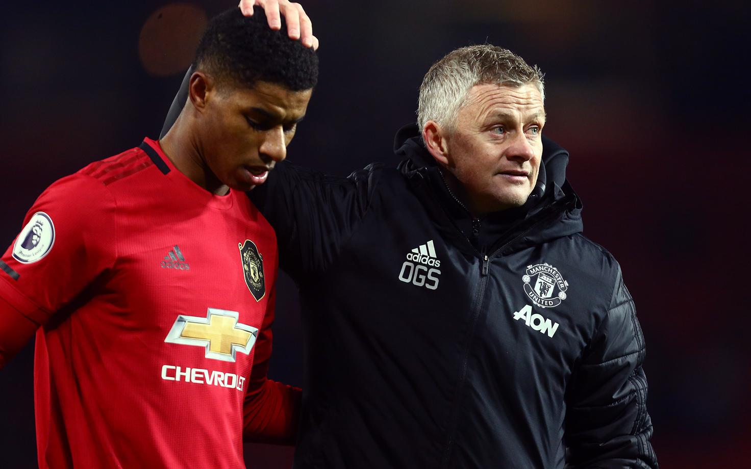 Marcus Rashford ja Ole Gunnar Solskjaer