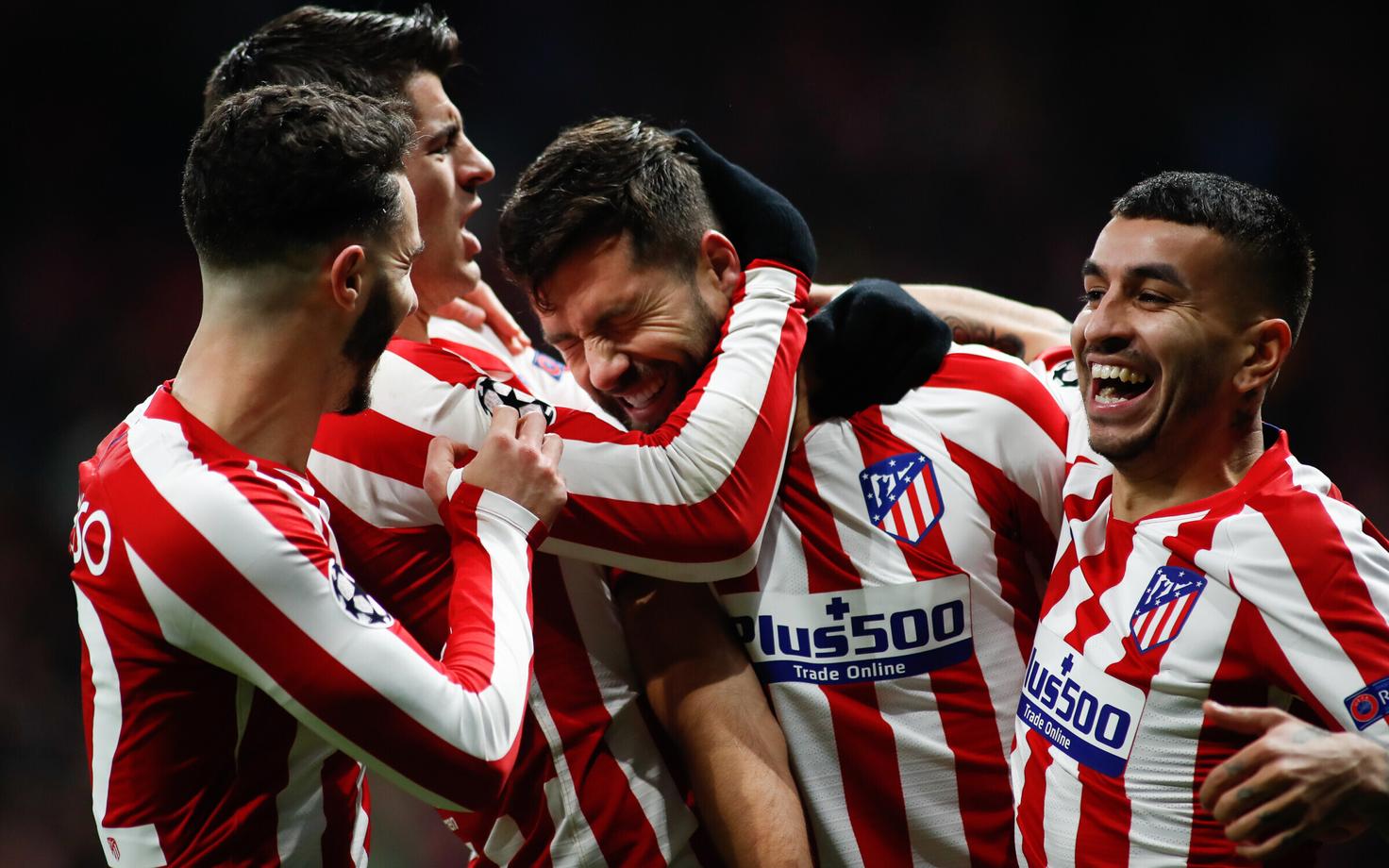 Madridi Atletico tähistamas oma edasipääsu