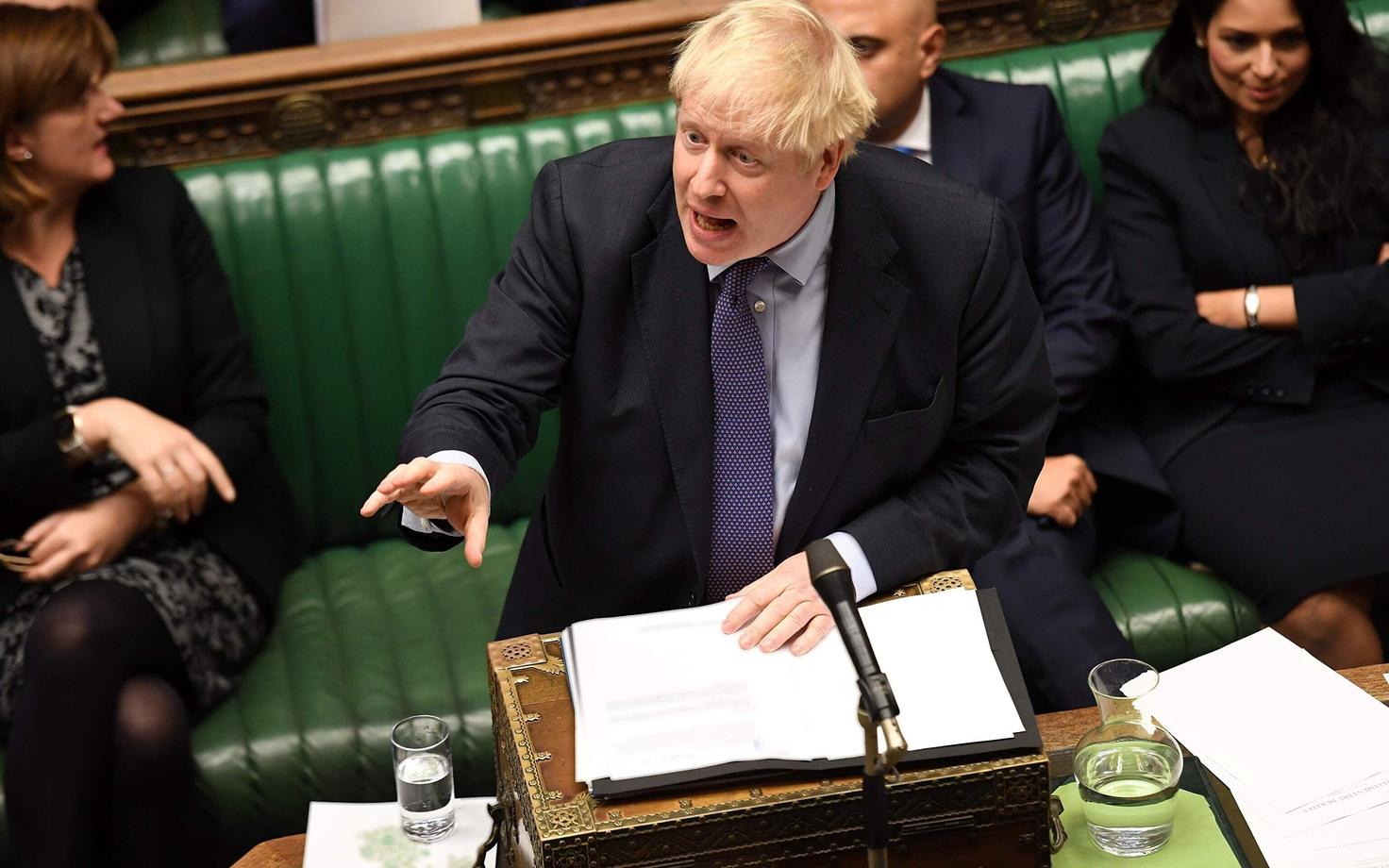 Boris Johnson parlamendis.