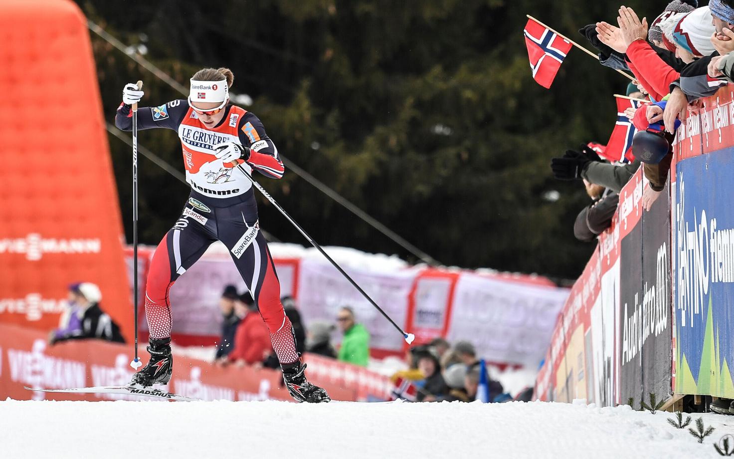 Ingvild Flugstad Östberg Tour de Ski lõputõusul.