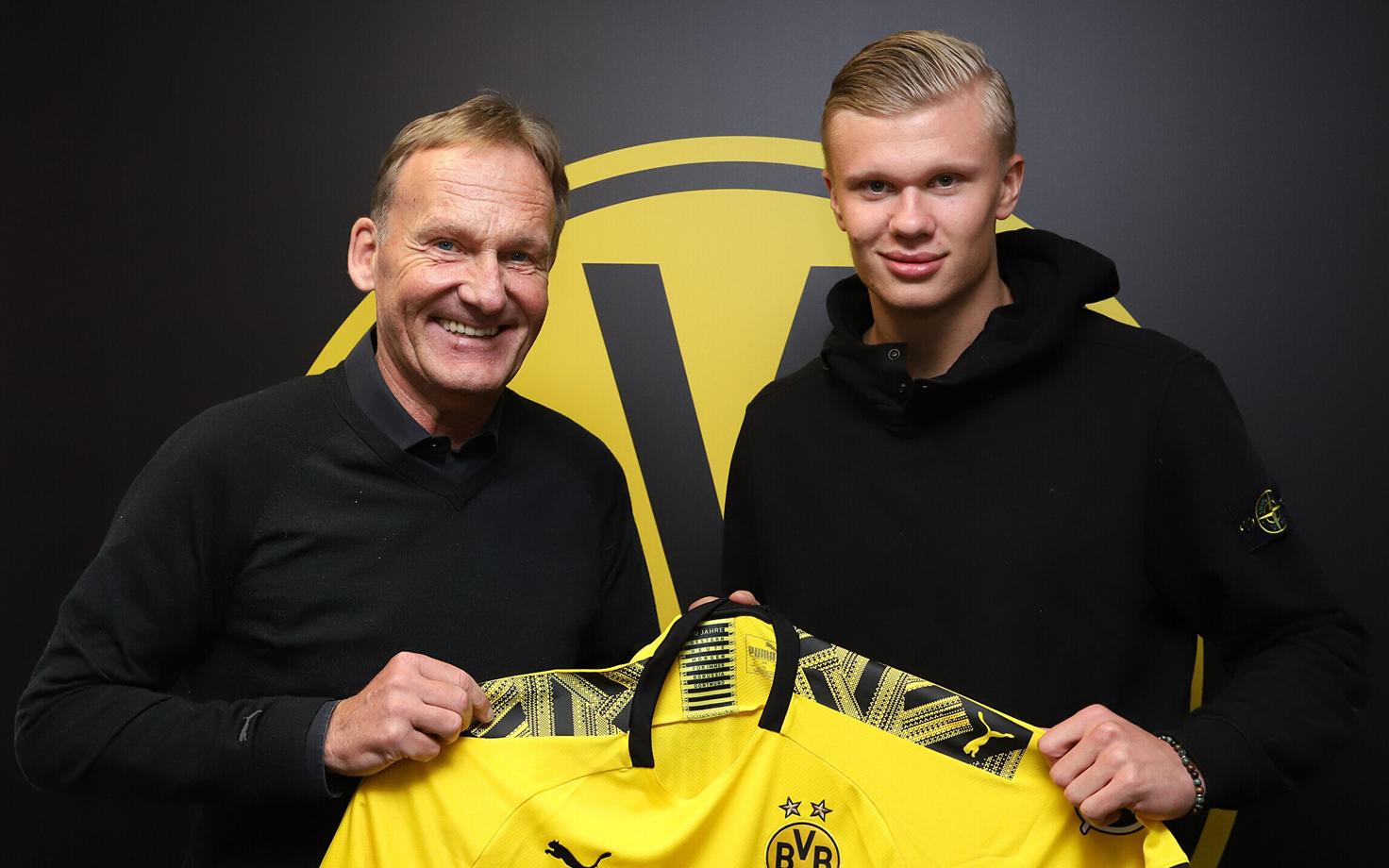 Hans-Joachim Watzke ja Erling Braut Haaland