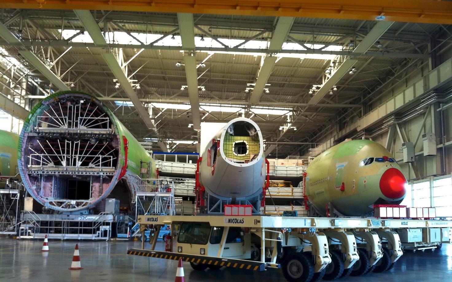 Строительство Airbus A380.