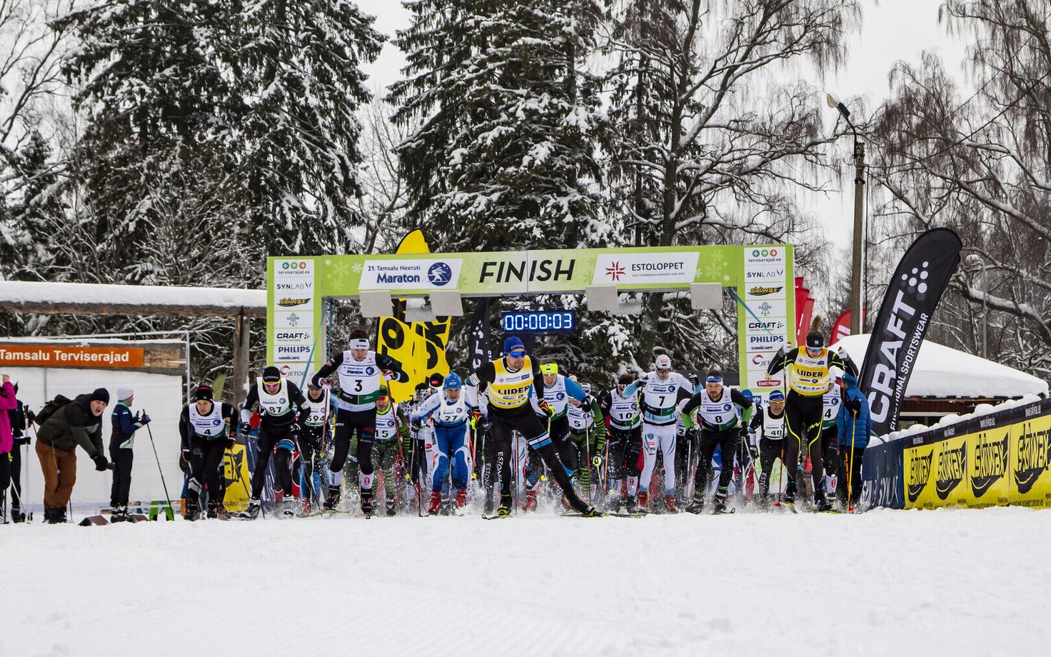 21. Tamsalu-Neeruti suusamaratoni start