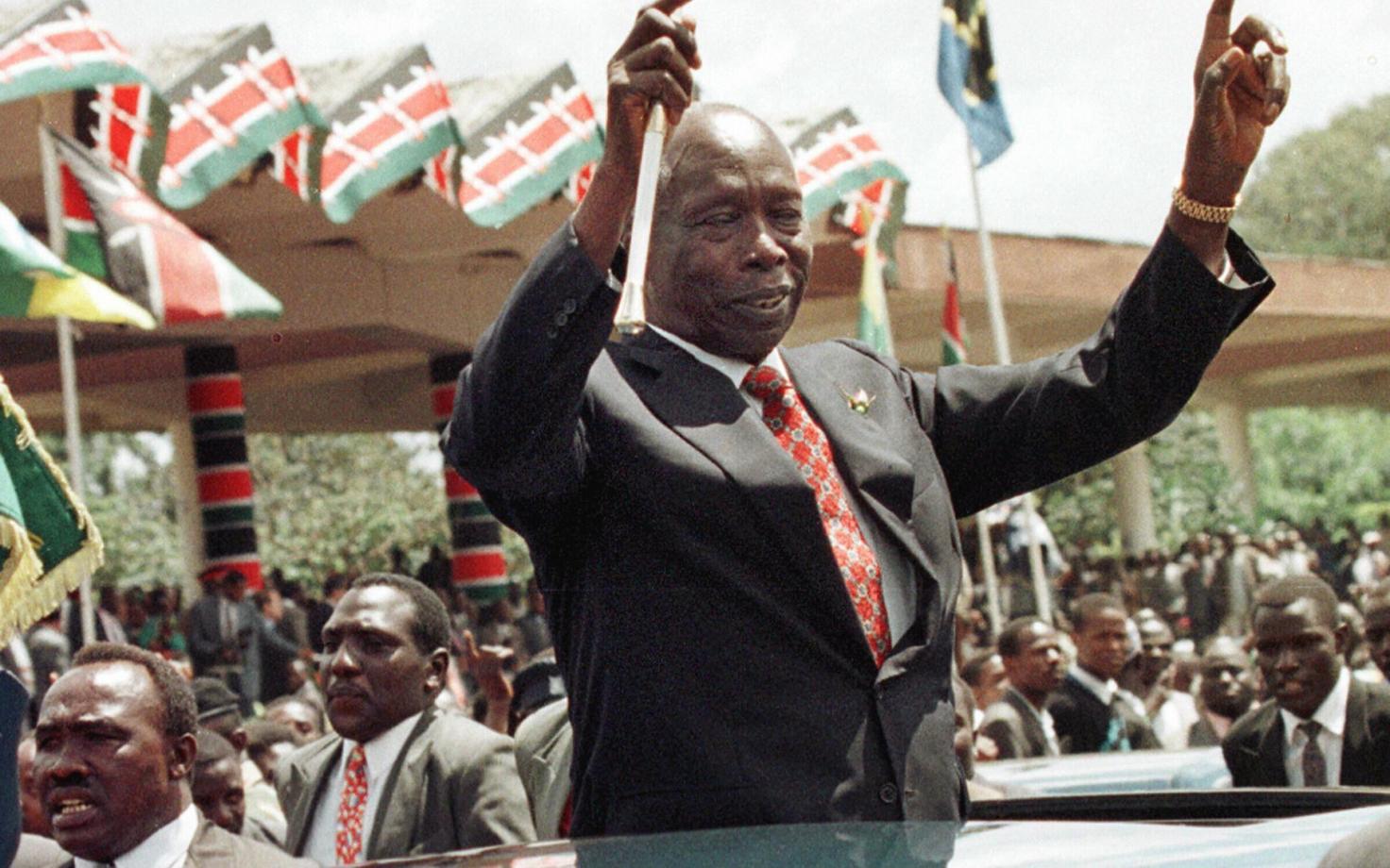 Keenia endine president Daniel arap Moi.