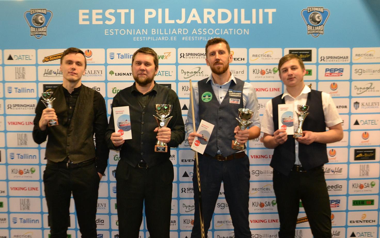 Andrei Sokolov (vasakult), Maksim Filatov, Aleksandr Tsernuhha ja Kristjan Sihvonen.