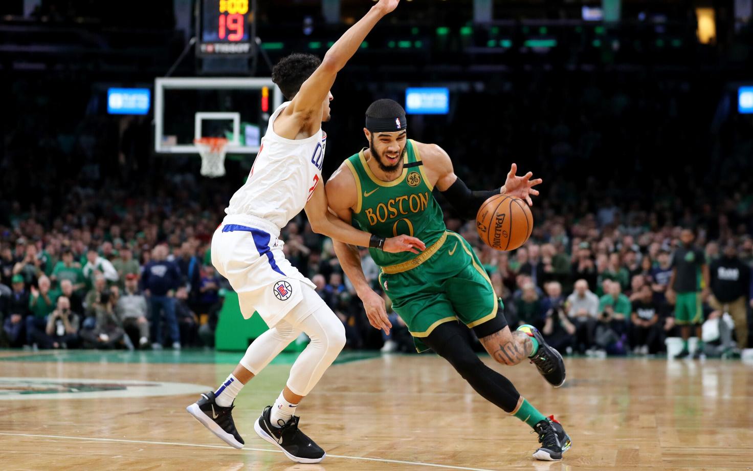 Landry Shamet ja Jayson Tatum