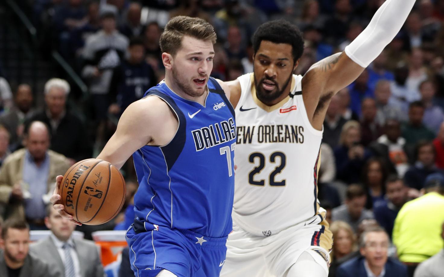 Luka Doncic ja Derrick Favors