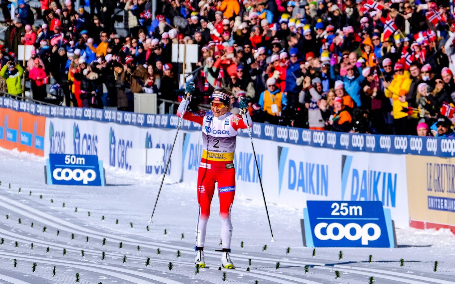 Therese Johaug mullusel Oslo MK-etapil