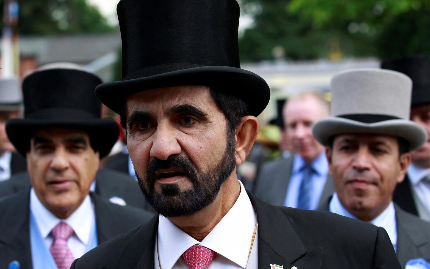 Dubai valitseja šeik Mohammed bin Rashid Al-Maktoum 2011. aastal Inglismaal Royal Ascoti hobuste võiduajamisel.