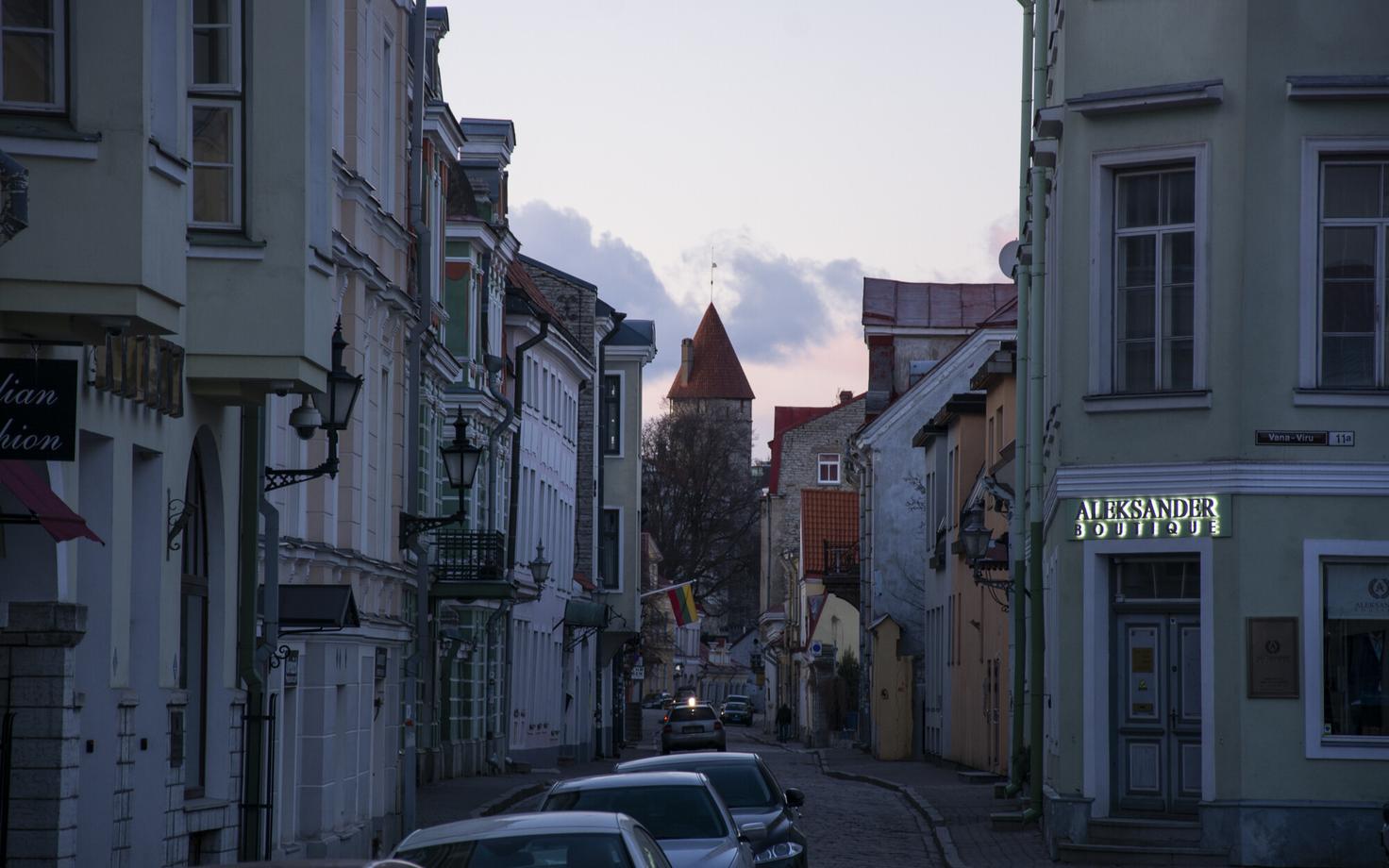 Tallinn's Old Town during the emergency situation.