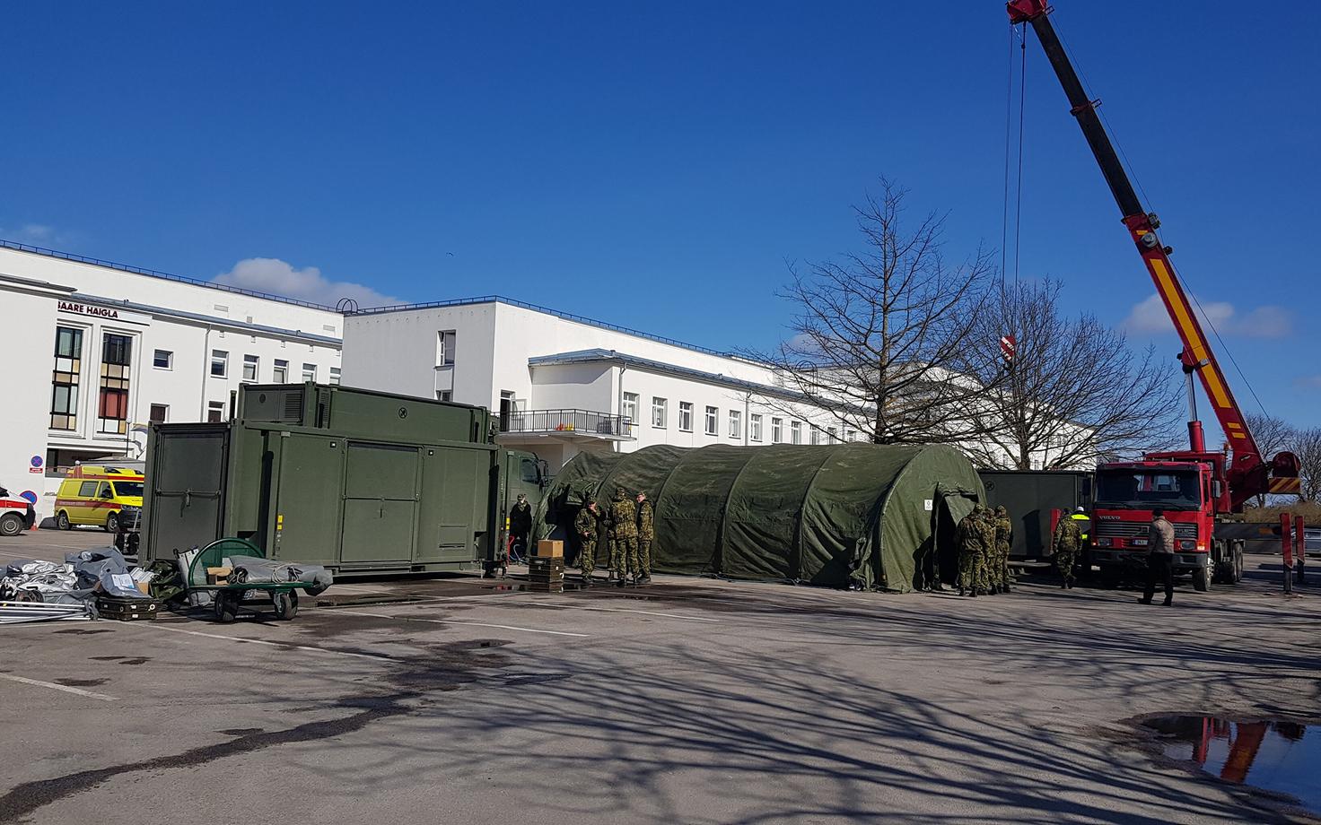 На Сааремаа развертывают полевой госпиталь Сил обороны
