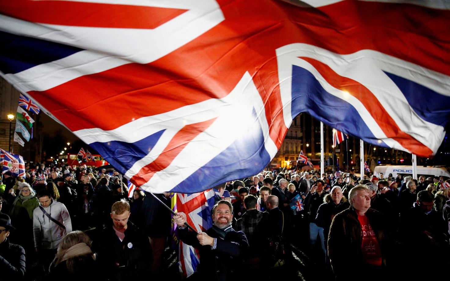 Brexiti pooldajad pärast Ühendkuningriigi lahkumist Euroopa Liidust.
