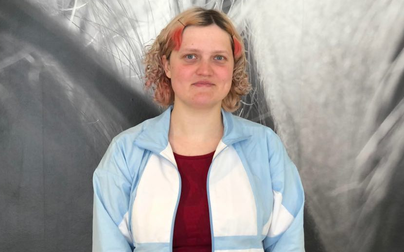 Ede Raadik oma Tallinna Linnagalerii näitusel