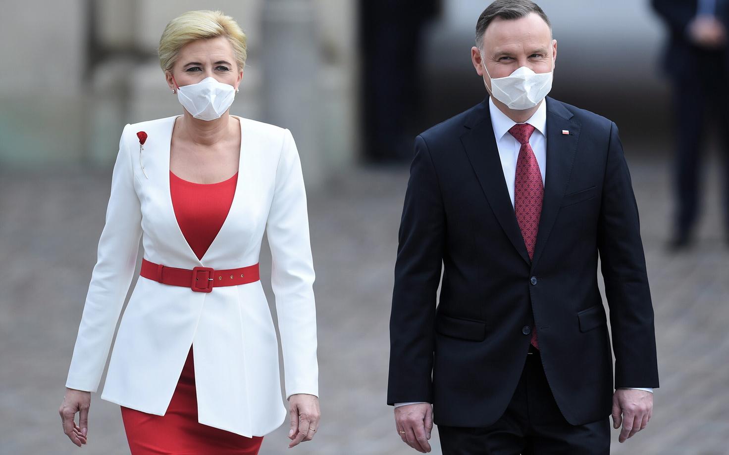 Poola president Andrzej Duda ja tema abikaasa Agata Kornhauser-Duda.